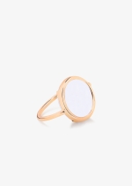 baby white agate disc ring