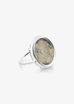 fool's gold white gold disc ring