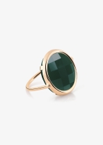 pixie green agate disc ring