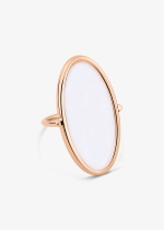 ellipse white agate ring