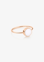mini ever white agate disc ring