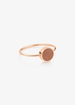 mini ever gold sandstone disc ring