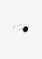 mini ever onyx white gold disc ring