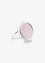 ever pink MOP white gold disc ring