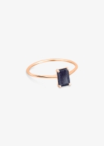 mini midnight blue sandstone ring