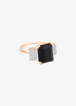 midnight diamond & onyx ring