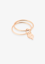 wolf double circle ring