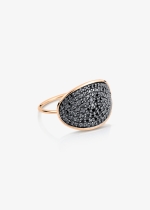 large sequin black diamond ring