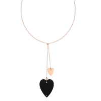 angèle onyx and gold lariat