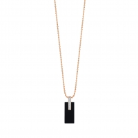 mini onyx and diamond art deco necklace