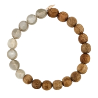 heal moonstone and wood bead bracelet