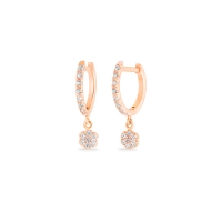 EARRINGS - Be mine lotus diamond hoops | Ginette NY