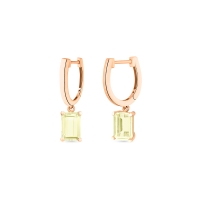 cocktail lemon quartz hoops