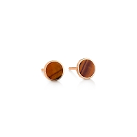 ever tiger eye disc studs