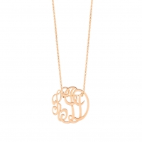 little lace monogram "kid"on chain