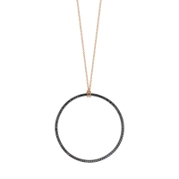 black diamond circle on chain