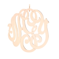 large lace monogram charm