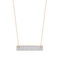 mini diamond baguette on chain