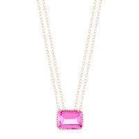 jumbo cocktail pink topaz necklace