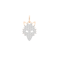 diamond wolf charm