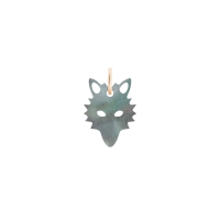 mini black mop wolf charm