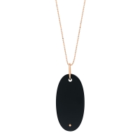 jumbo ellipse onyx on chain