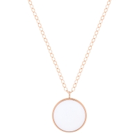 jumbo ever white agate disc on chain