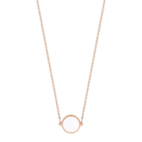 mini ever white agate disc necklace