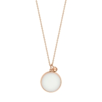 ever white agate disc on chain