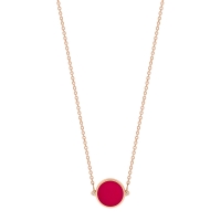 mini ever coral disc necklace