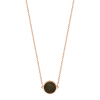 mini ever golden obsidian disc necklace