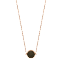 mini ever golden obsidian disc necklace