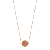 mini ever gold sandstone disc necklace
