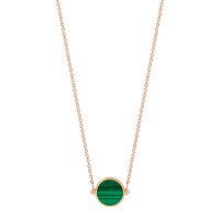 mini ever malachite disc necklace