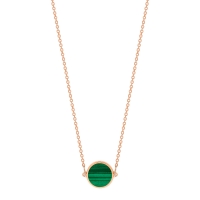 mini ever malachite disc necklace