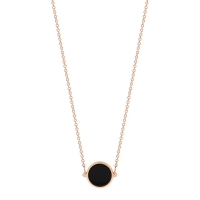 mini ever onyx disc necklace