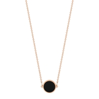 mini ever onyx disc necklace