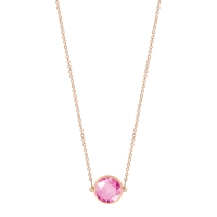 mini ever pink corundum necklace