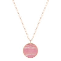 jumbo ever rhodochrosite disc on chain