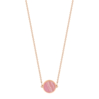 mini ever rhodochrosite disc necklace