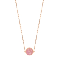 mini ever rhodochrosite disc necklace