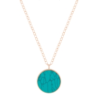 jumbo ever turquoise disc on chain