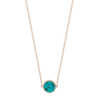 mini ever turquoise disc necklace