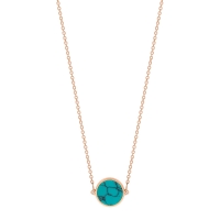 mini ever turquoise disc necklace