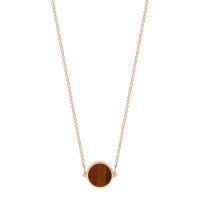 mini ever tiger eye disc necklace