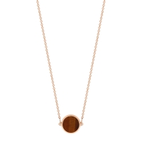 mini ever tiger eye disc necklace