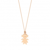 little girl & bead on chain