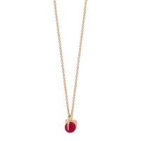 maria mini single coral bead on chain