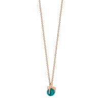 maria mini single turquoise bead on chain