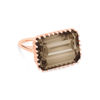 jumbo cocktail smoky quartz ring